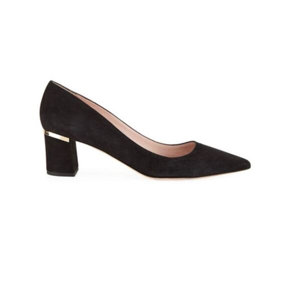 kate spade new york Women's 9 1/2 Dolores Too Suede Block Heel Pumps - Picture 4 of 16